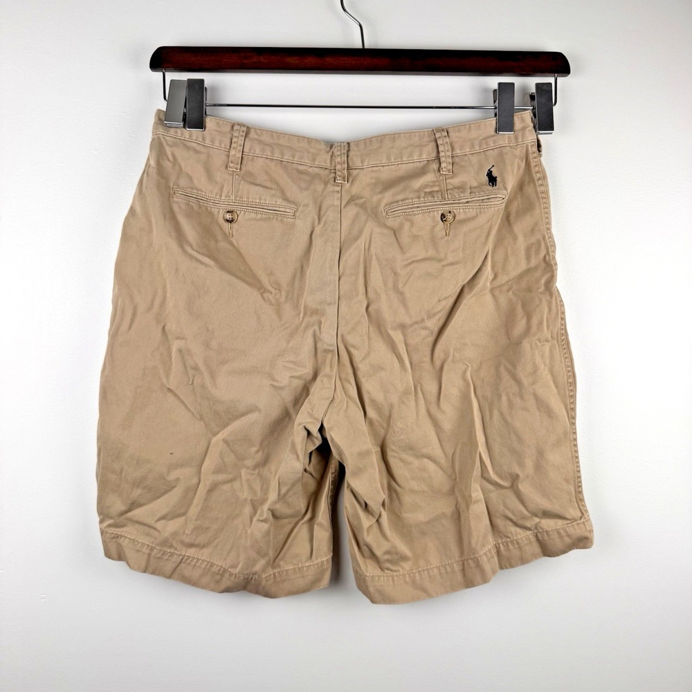 Polo Ralph Lauren Relaxed Fit Men's 36 (38) Tan Khaki Flat Front Shorts 10" Ins - Picture 4 of 6